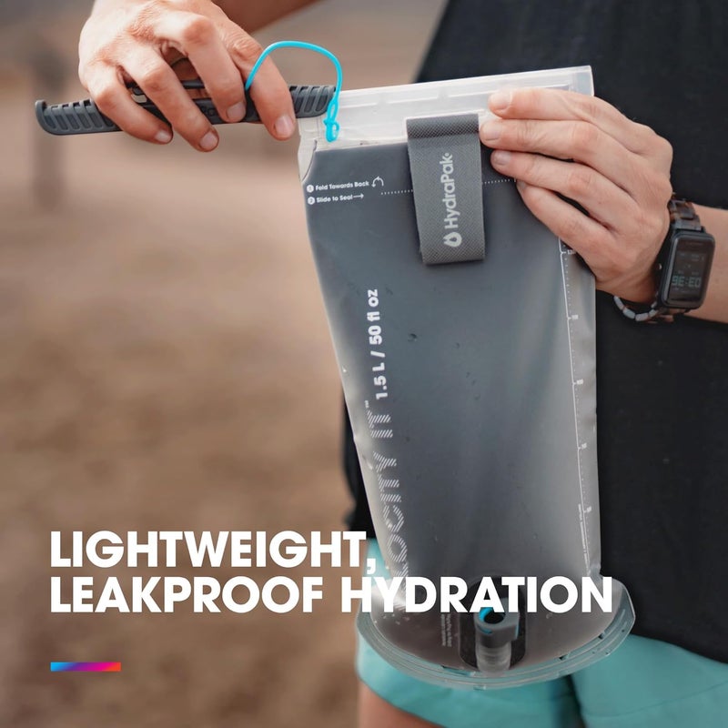 Hydrapak Velocity IT (1.5L or 2L Hydration Reservoir) - Insulated Water Bladder/Reservoir for Hydration Pack – Self-Sealing Bite Valve, Leak Proof and Dishwasher Safe - Image 2